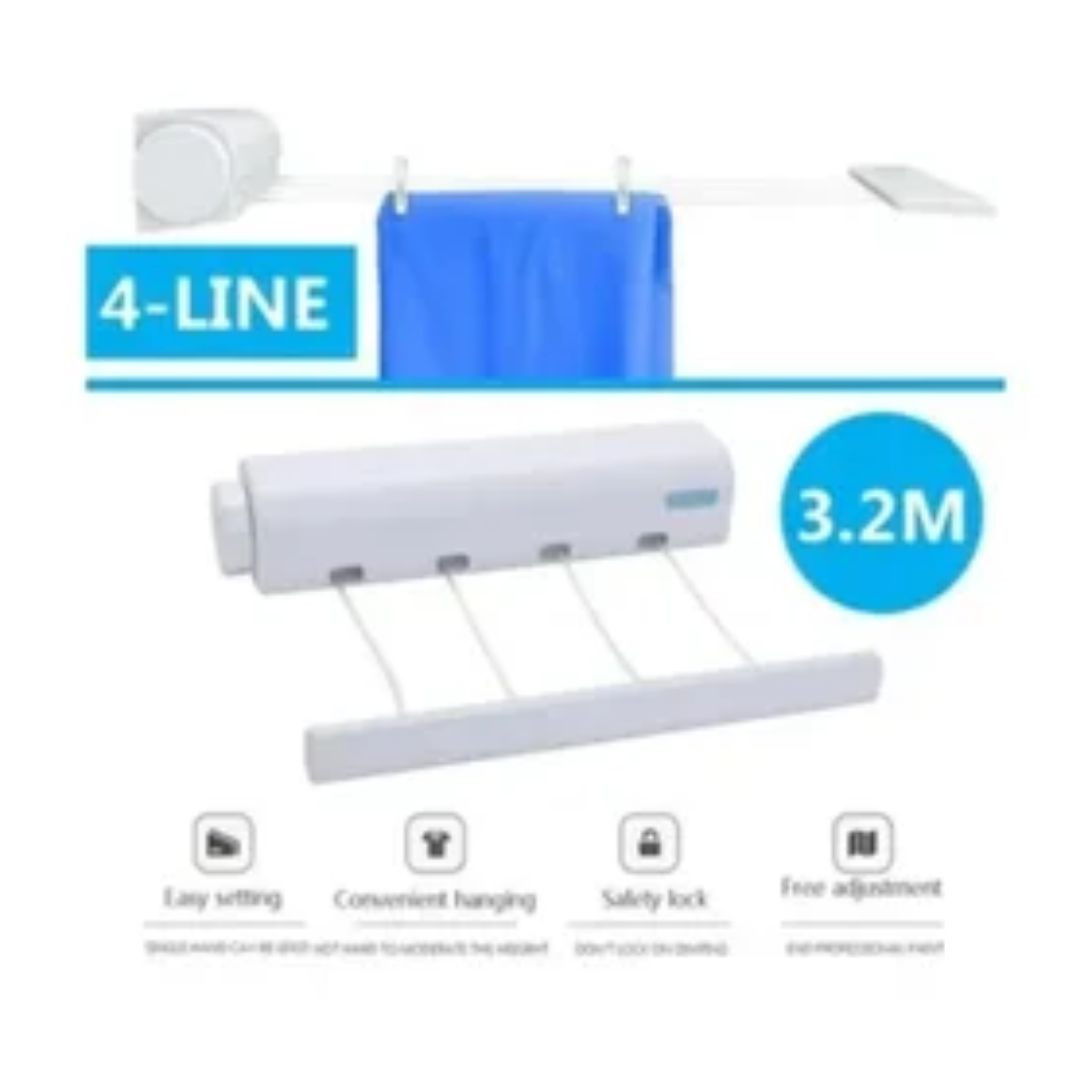 Tendedero Extensible Retráctil Para Ropa